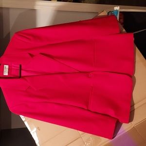 Alfred Dunner Red, wool, fully lined blazer
